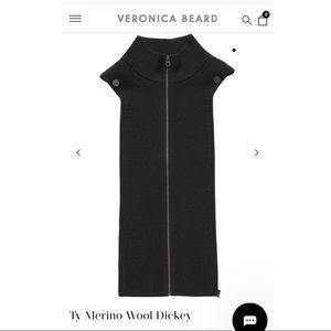 Veronica Beard Ty Merino Wool Dickey in black